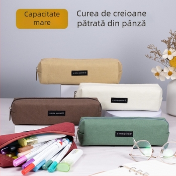 Penar din pânză, cu capacitate mare, pentru liceeni, design minimalist, stil retro creativ, personalizat.