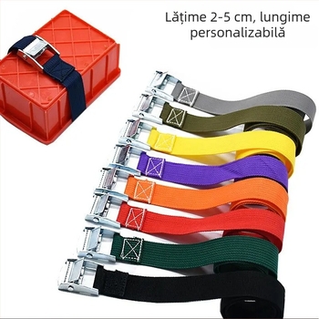 Curea de legare pentru bagaje cu cataramă din aliaj de zinc, curea de fixare multifuncțională, curea Velcro pentru logistică cu paleți