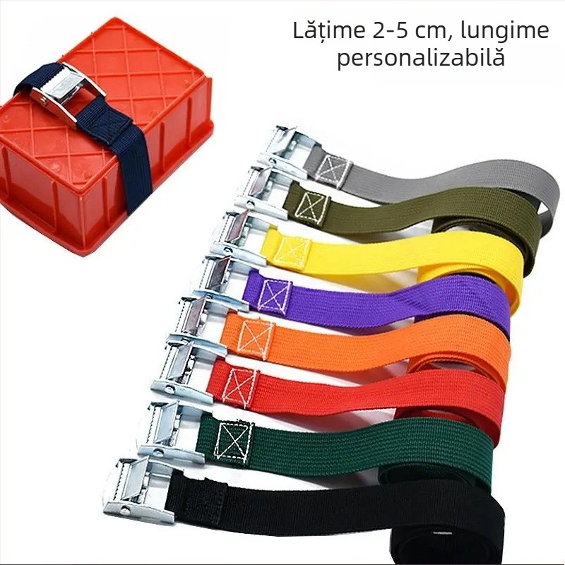 Curea de legare pentru bagaje cu cataramă din aliaj de zinc, curea de fixare multifuncțională, curea Velcro pentru logistică cu paleți
