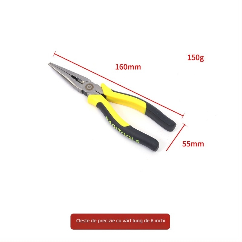 Set de clești pentru sârmă, 8 inchi și 6 inchi, clește cu vârf ascuțit, clește multifuncțional pentru dezizolarea cablurilor, pentru instalații electrice casnice