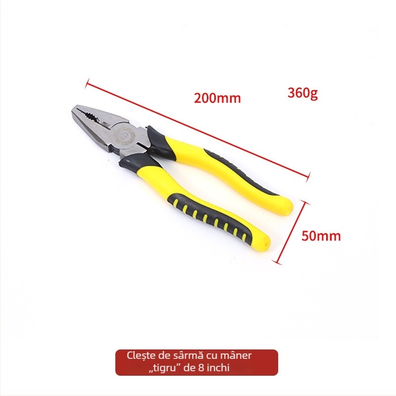 Set de clești pentru sârmă, 8 inchi și 6 inchi, clește cu vârf ascuțit, clește multifuncțional pentru dezizolarea cablurilor, pentru instalații electrice casnice
