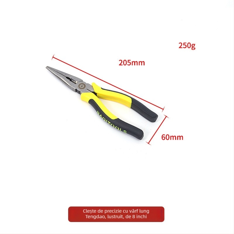 Set de clești pentru sârmă, 8 inchi și 6 inchi, clește cu vârf ascuțit, clește multifuncțional pentru dezizolarea cablurilor, pentru instalații electrice casnice