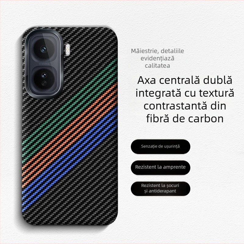 Husă pentru iQOO Neo11, fibră de carbon, protecție completă anti-cădere, stil minimalist INS