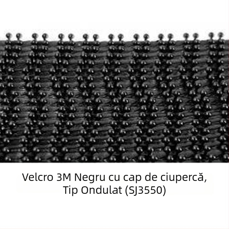 Fermoar Velcro cu cap de ciupercă, SJ3551 drept, SJ3550 ondulat, amestec poliester/nylon, Liyao