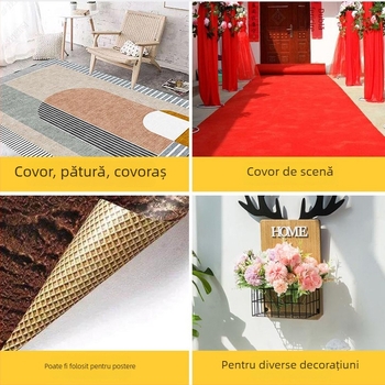 Bandă dublu-adezivă cu bază din material textil, aderență puternică pentru fixare pe pereți, îmbinarea covoarelor fără urme, pentru nunți și expoziții, plasă de baloane