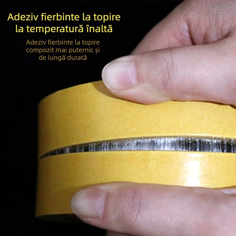 Bandă dublu-adezivă cu bază din material textil, aderență puternică pentru fixare pe pereți, îmbinarea covoarelor fără urme, pentru nunți și expoziții, plasă de baloane