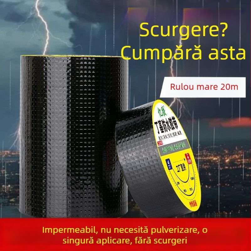 Bandă autoadezivă din butil pentru țigle metalice de acoperiș - etanșare fisuri