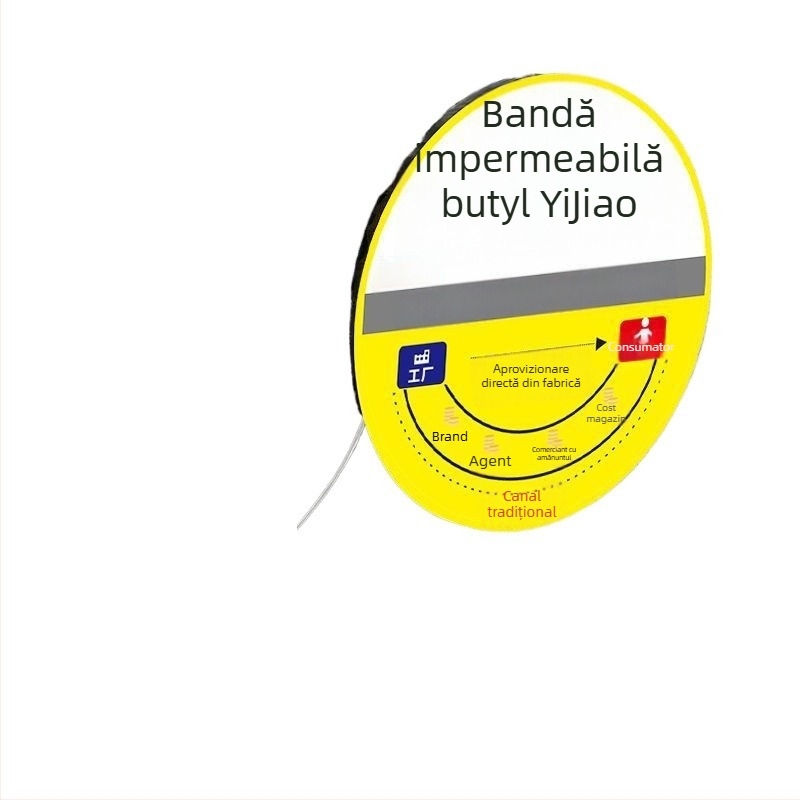 Bandă autoadezivă din butil pentru țigle metalice de acoperiș - etanșare fisuri