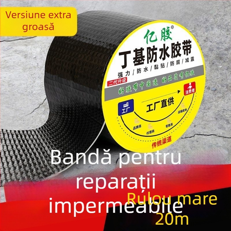 Bandă autoadezivă din butil pentru țigle metalice de acoperiș - etanșare fisuri