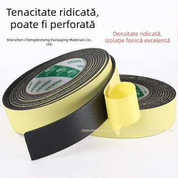 Bandă EVA din spumă, monoadesivă, negru-alb, îngroșată, absorbantă la șocuri