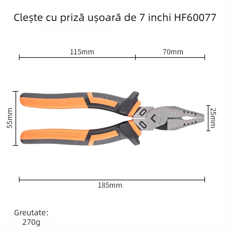 Hanax Clești diagonale multifuncționale, tăietor de sârmă, clește cu vârf ascuțit și decapsator de cablu