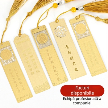 Semn de carte din alamă pentru întreprinderi și școli, gravură a logo-ului și a textului, ambalaj în cutie cadou personalizată