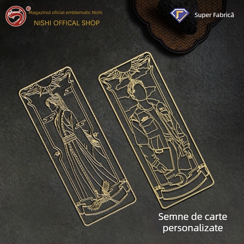 Semn de carte metalic decupat, personalizat, inspirat de atracții, cadou cultural în stilul Orașului Interzis