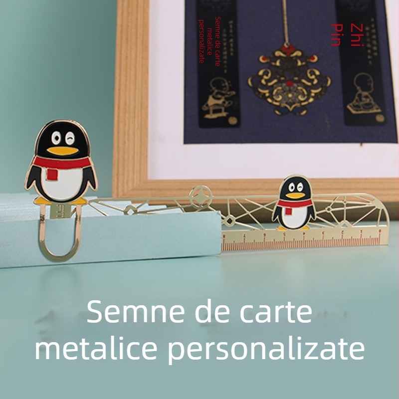 Semn de carte din alamă, decupat, cu logo personalizat, design în stil chinezesc