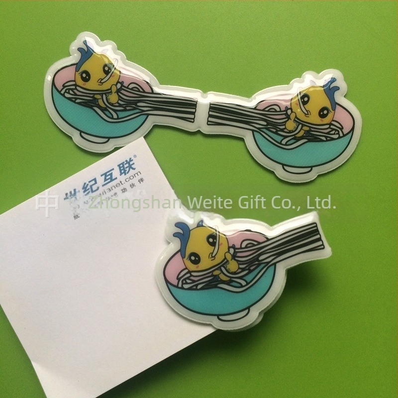 Semn de carte magnetic din PVC cu cataramă, imprimare bidirecțională în două culori și note decorative pentru jurnal în stil anime