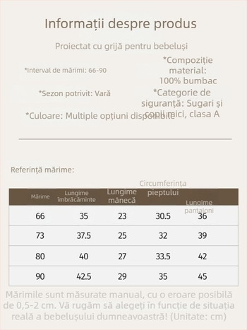 Set de pijamale din bumbac, vară, pentru bebeluși și copii mici