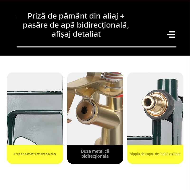 Stropitor din aliaj, cu direcție dublă, irigații, braț rotativ la 360°, pentru gazon și grădină