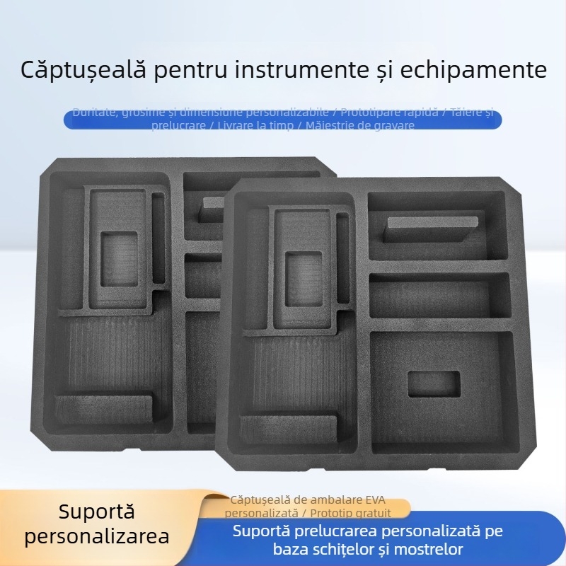 Interier EVA personalizat pentru instrumente și echipamente, componente anti-derapare fixate, tavă interioară EVA antistatice pentru ambalare