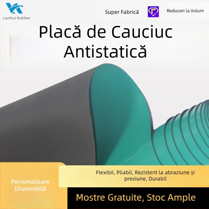 Covoraș anti-static pentru masă de lucru, RoHS fără halogeni, placă de cauciuc conductiv, 2 mm/3 mm