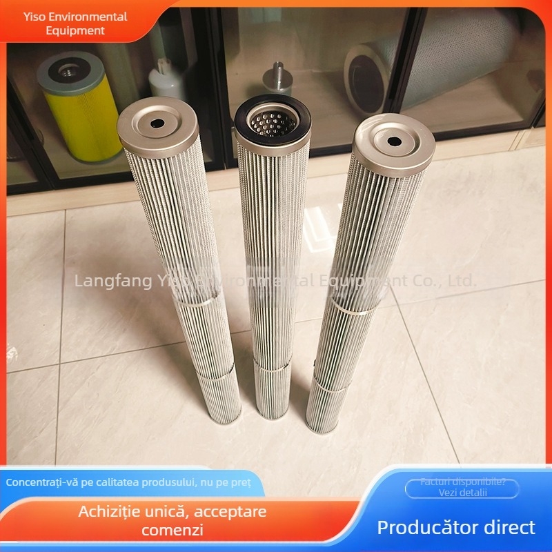 Element hidraulic din oțel inoxidabil pentru eliminarea prafului electrostatic industrial — cartuș de filtru pentru sistemul de ungere al utilajelor