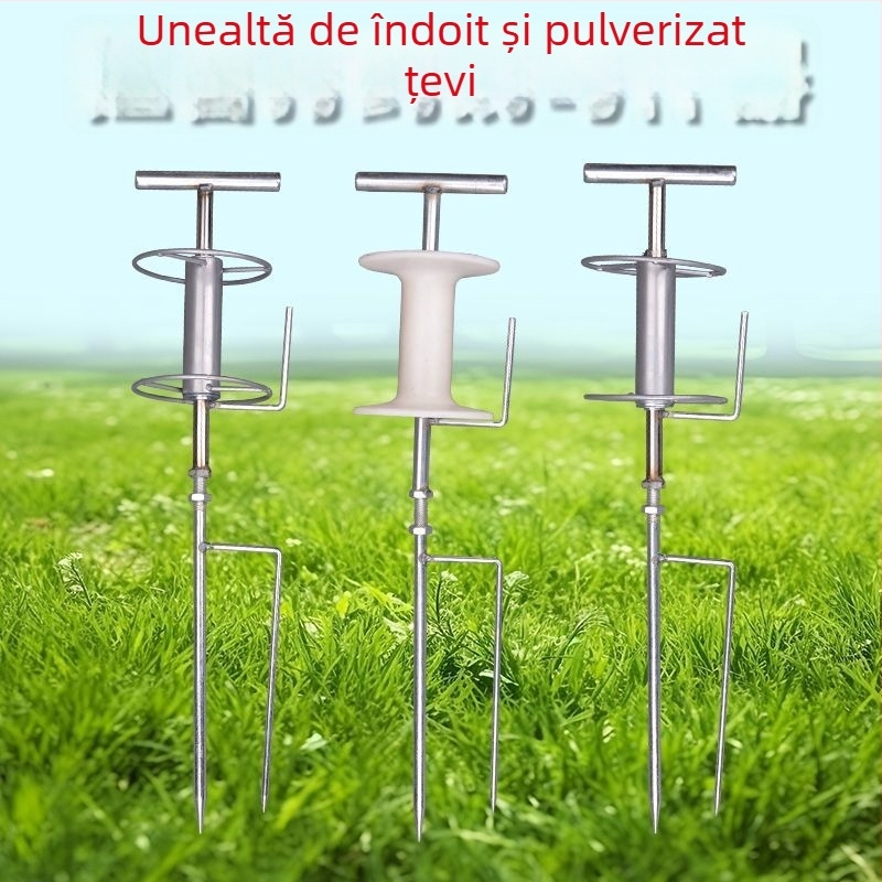 Unealtă de tras țevi pentru pulverizator, cot agricol pentru țevi, suport pentru montaj în sol și accesorii de irigații