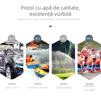 Pistol de stropit pentru grădină din oțel inoxidabil, tijă de pulverizare manuală