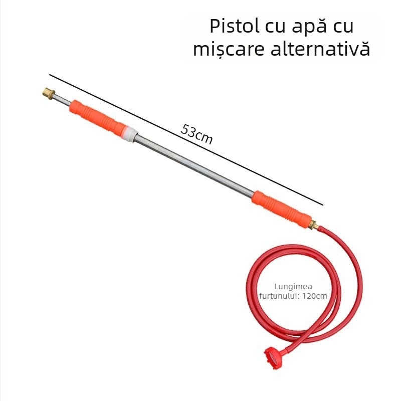 Pistol de stropit pentru grădină din oțel inoxidabil, tijă de pulverizare manuală