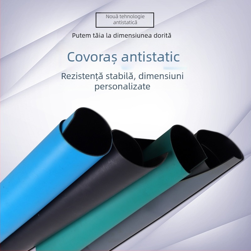 Covoraș anti-static din cauciuc, verde, 3 mm, pentru întreținerea echipamentelor electronice