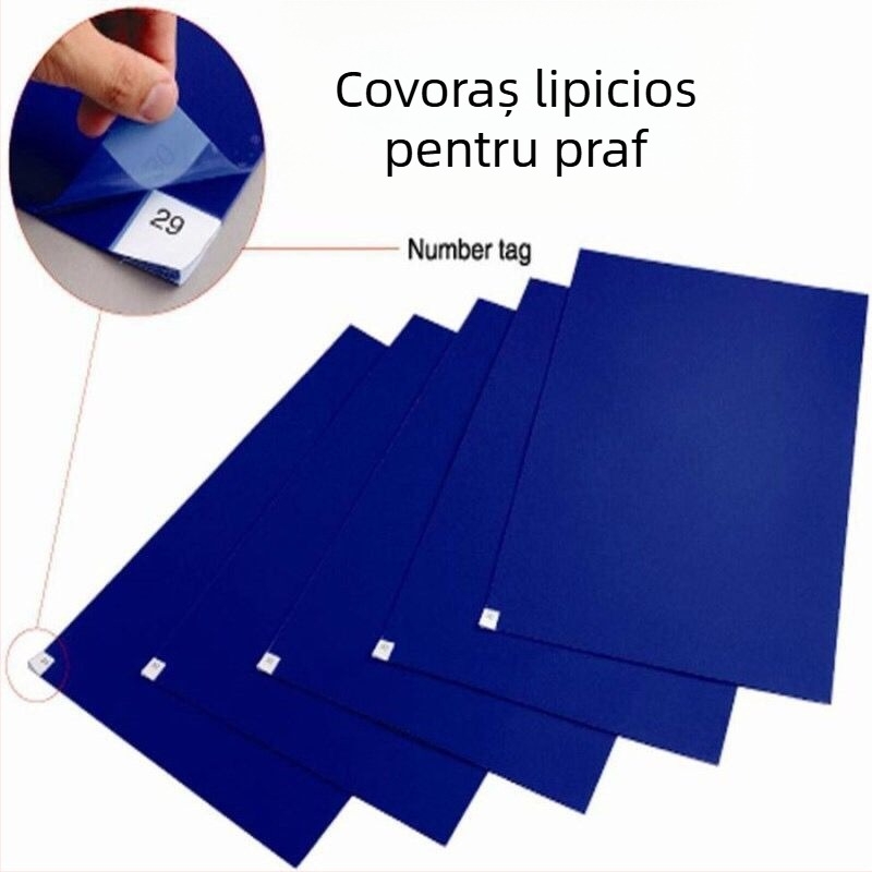 Covor anti-static lipicios albastru pentru camere curate, cauciuc PU, 60×90 cm (24×36 in), model NC004