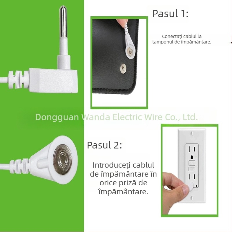 Placă de birou anti-static din PU și pad de mouse cu fir de împământare, rezistență 10 kΩ