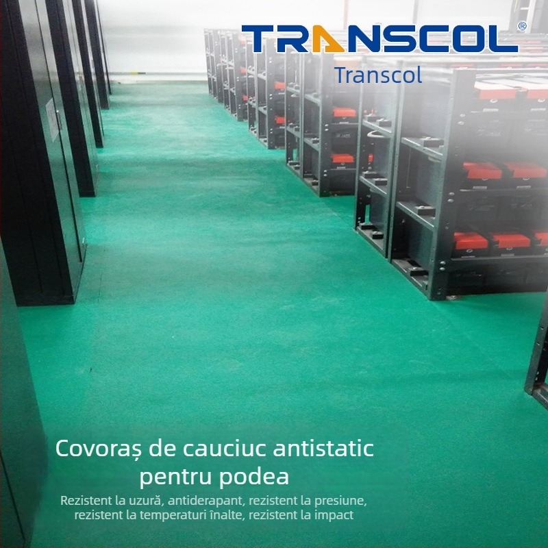 Padă de cauciuc antistatică 5 mm, rezistentă la abraziune, pentru masă și podea, antiderapant