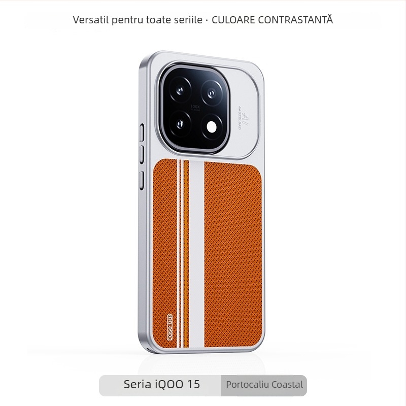 Carcasă TPU pentru iQOO 15, design floral color-block cu buline, relief magnetic și textură asemănătoare pielii, senzație de atingere naturală; anti-derapare, antibacterian, rezistentă la uzură și la căderi.