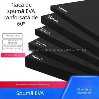 Padă EVA antistatice negre, pentru protecție la șocuri, cu spate adeziv pentru tava liniei de asamblare