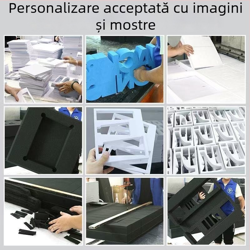 Padă EVA antistatice negre, pentru protecție la șocuri, cu spate adeziv pentru tava liniei de asamblare