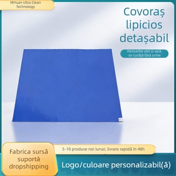 Covoraș personalizat anti-praf pentru laborator, albastru-alb transparent, covoraș de intrare detașabil pentru spații curate