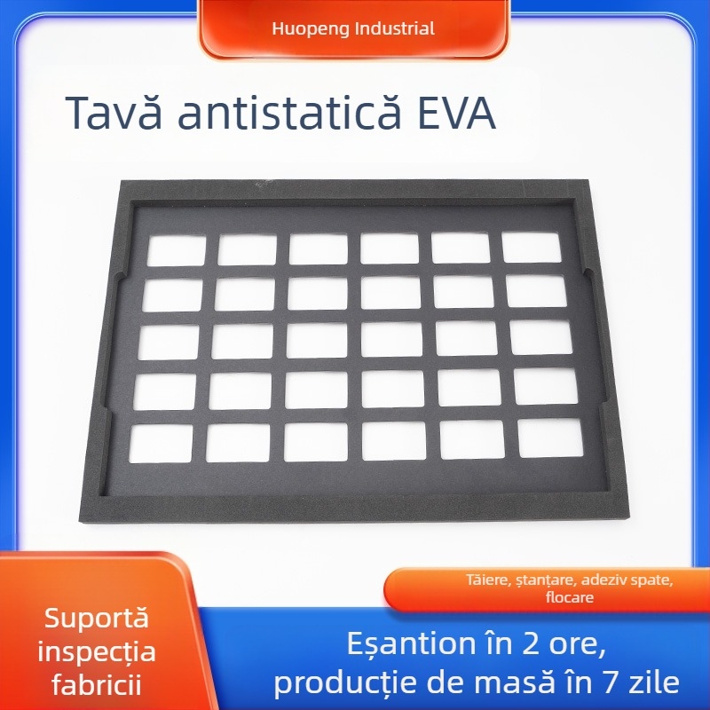 Tavă EVA antistatice personalizată, cu formă neobișnuită, insert gravat amortizant la șocuri și pernă de ambalare din spumă