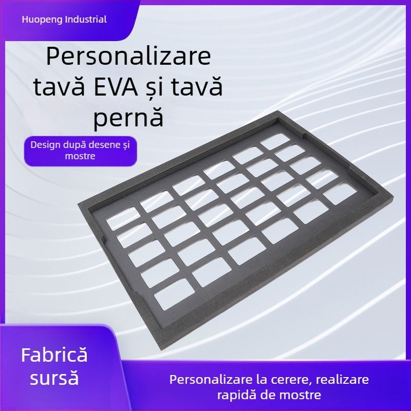 Tavă EVA antistatice personalizată, cu formă neobișnuită, insert gravat amortizant la șocuri și pernă de ambalare din spumă