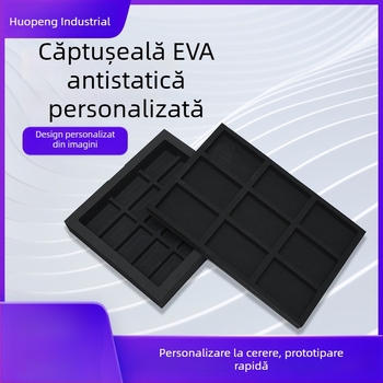 Înveliș intern EVA antistatice, personalizat pentru ambalarea echipamentelor de rețea, rezistent la foc, burete EVA cu densitate mare