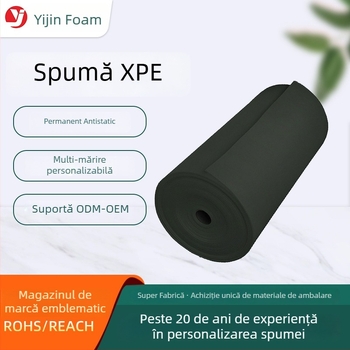 Negru XPE material spumă pe role pentru formare în forme speciale, placă izolatoare din spumă, spumă PE reticulată chimic