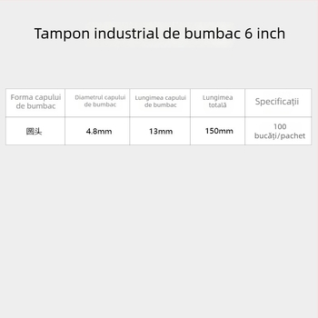 Bețișor de bumbac din lemn, tip industrial, pentru curățarea lentilelor optice fără praf, antistatice