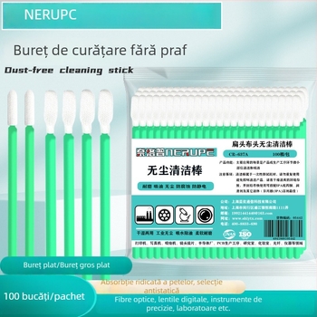 Nellope Bețișor de curățare a capului din material textil, fără praf, anti-static, pentru capete optice și cu laser, model 636