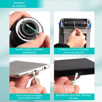 Nellope Bețișor de curățare a capului din material textil, fără praf, anti-static, pentru capete optice și cu laser, model 636