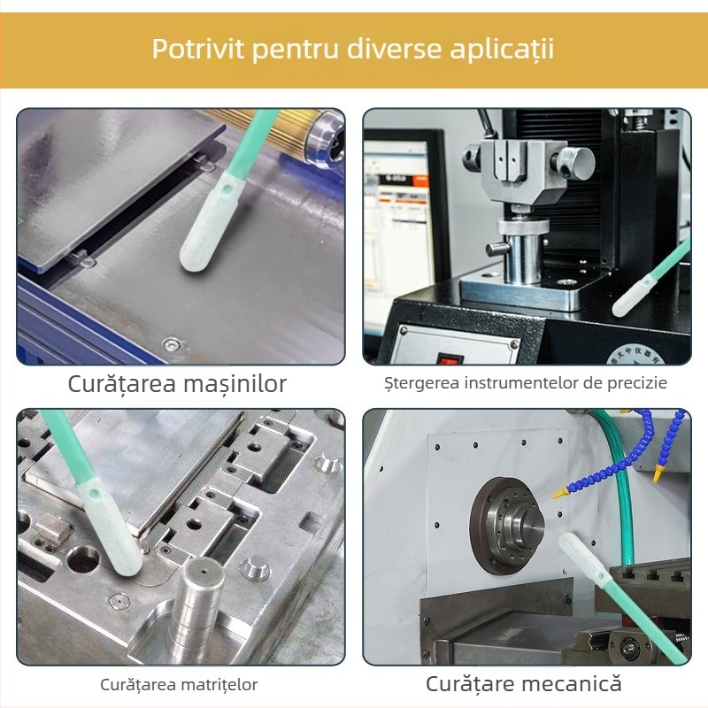 Tamponi de curățare pentru lentile, cu burete, antistatice, fără scame, 100 buc.