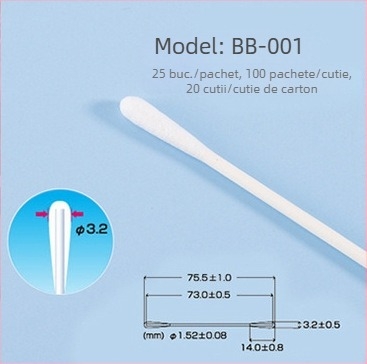 Seria BB - bețișoare din bumbac fără praf pentru purificare