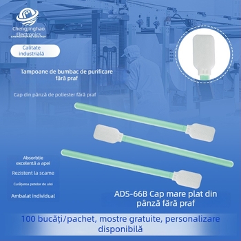 Audeson ADS-66B Șervețel de curățare ultrafin fără praf, cu cap plat mare, pentru lentile, ecrane și plăci PCB, antistatice