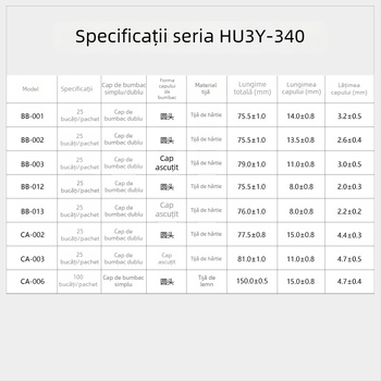 HUBY SS-001 Bețișor din bumbac purificat pentru curățare optică, anti-static, fără praf, stil Sanyo