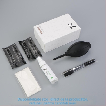 VD-A01 Kit de curățare antistatic pentru laptopuri și calculatoare, set de 5 piese, îndepărtează grăsimea și amprentele de pe tastatură, spațiile dintre taste, ecrane și lentile