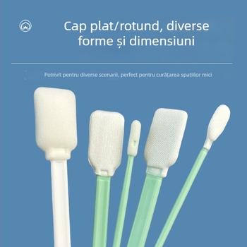 Tampon de bumbac cu tijă filetată din polipropilen pentru imprimanta de lentile, tampon de bumbac industrial moale, bețișor de curățare antistatice