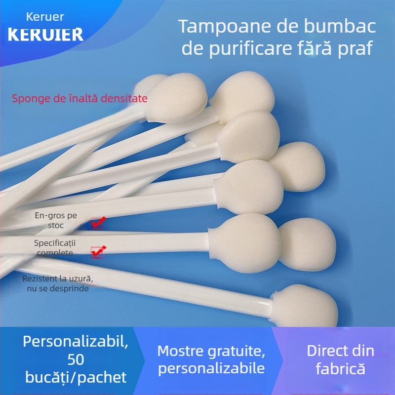 Bețișor de curățare fără praf cu vârf din burete pentru electronice