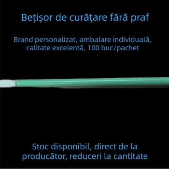 HX501B bețișor de bumbac cu cap textil, antistat, pentru purificare fără praf, de unică folosință